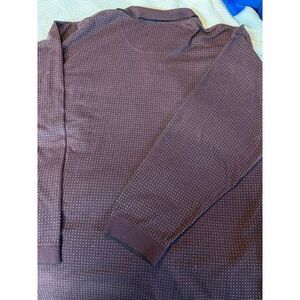 Van Heusen XL pullover ‎ Shirt Long Sleeve Burgundy Vintage